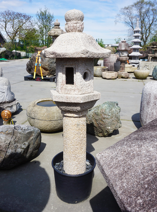 Buy Rokkaku Ikekomi Ishidoro, Japanese Stone Lantern for sale - YO01010380
