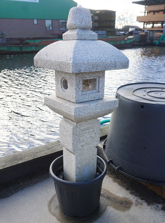 Oribe Gata Ishidoro, Japanese Stone Lantern - YO01010491