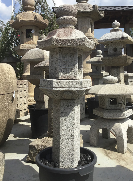 Rokkaku Ikekomi Ishidōrō, Japanese Stone Lantern - YO01010215