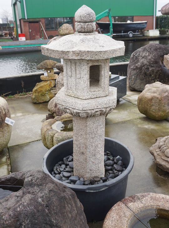 Rokkaku Ikekomi Ishidoro, Japanese Stone Lantern - YO01010506
