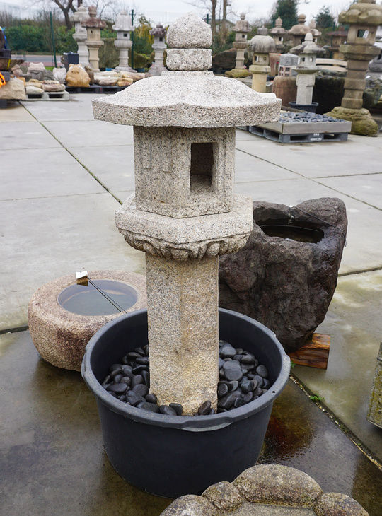 Rokkaku Ikekomi Ishidoro, Japanese Stone Lantern - YO01010506
