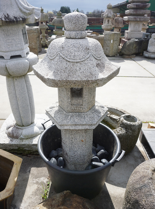 Rokkaku Ikekomi Ishidoro, Japanese Stone Lantern - YO01010548