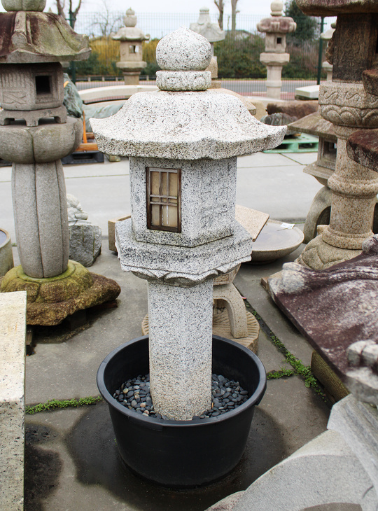 Rokkaku Ikekomi Ishidoro, Japanese Stone Lantern - YO01010566