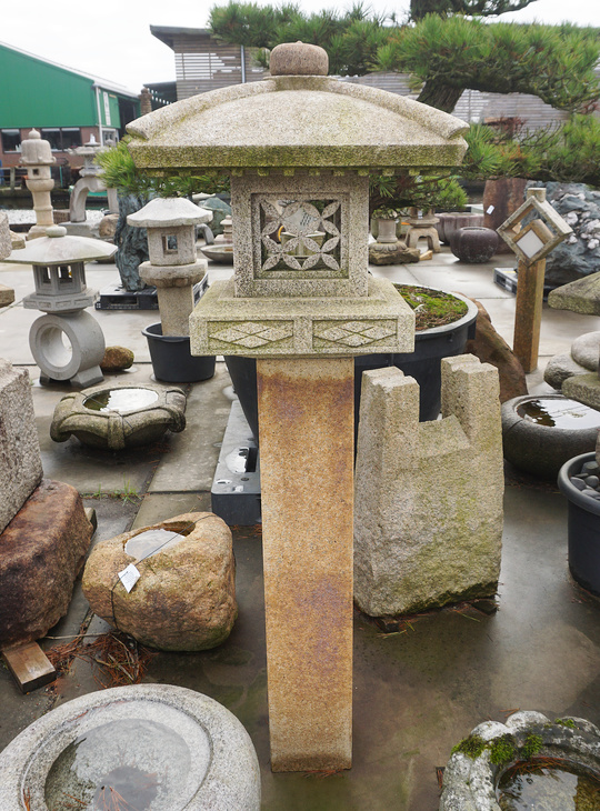 Shikaku Ikekomi Ishidoro, Japanese Stone Lantern - YO01010499