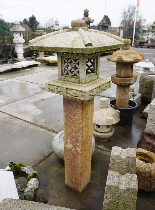 Shikaku Ikekomi Ishidoro, Japanese Stone Lantern - YO01010499