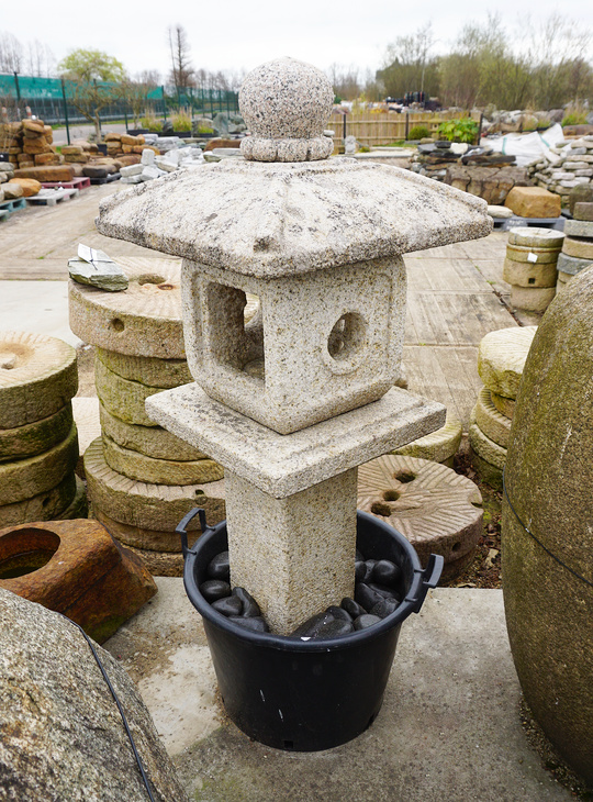 Shikaku Ikekomi Ishidoro, Japanese Stone Lantern - YO01010532