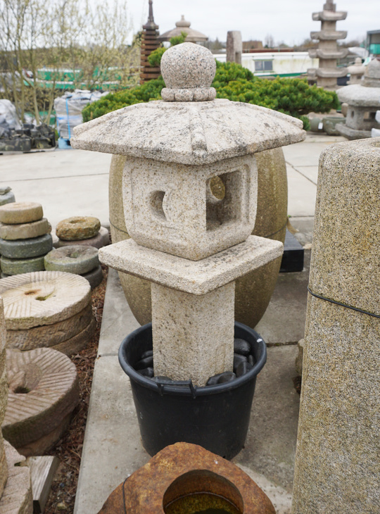 Shikaku Ikekomi Ishidoro, Japanese Stone Lantern - YO01010532