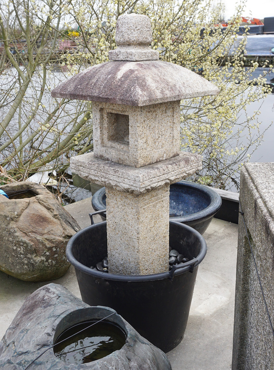 Shikaku Ikekomi Ishidoro, Japanese Stone Lantern - YO01010544