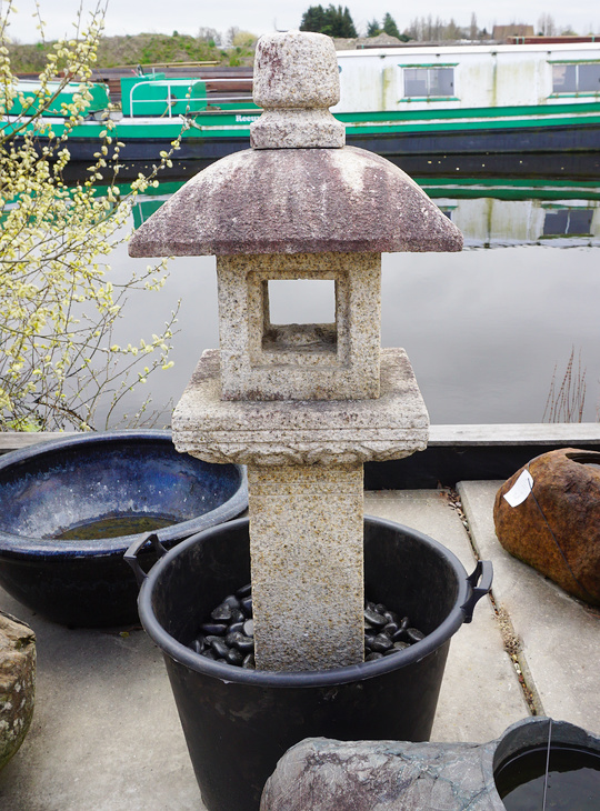 Shikaku Ikekomi Ishidoro, Japanese Stone Lantern - YO01010544