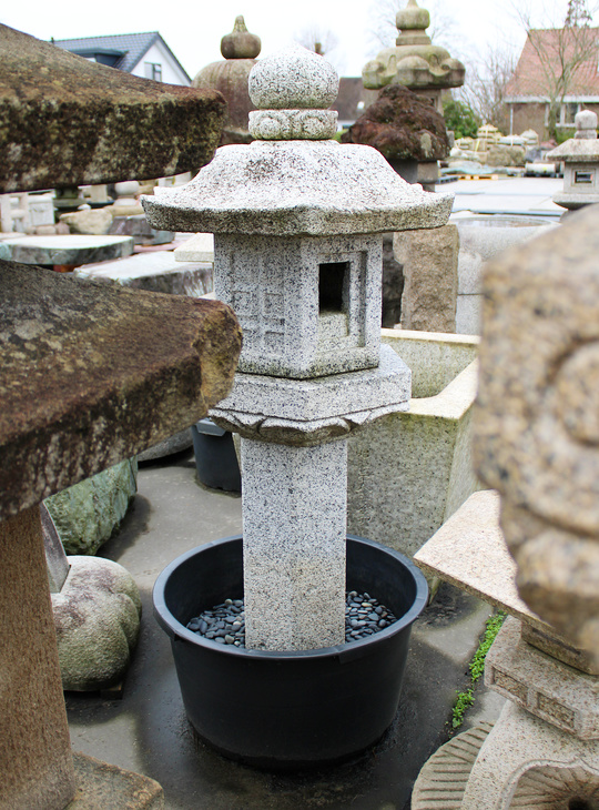 Rokkaku Ikekomi Ishidoro, Japanse Stenen Lantaarn - YO01010566