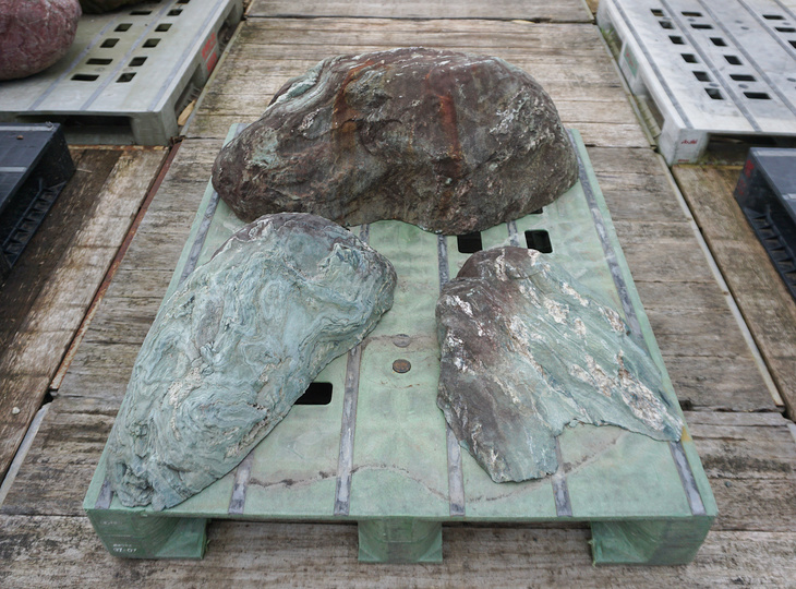 Shikoku Stone Sanzonseki Set, Japanese Ornamental Rocks - YO06010481