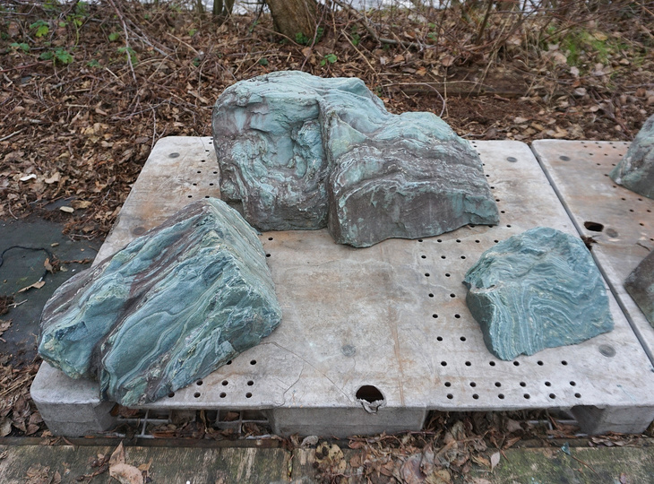 Shikoku Stone Sanzonseki Set, Japanese Ornamental Rocks - YO06010483