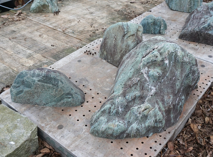 Shikoku Stone Sanzonseki Set, Japanese Ornamental Rocks - YO06010484
