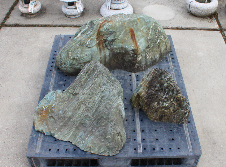Shikoku Stone Sanzonseki Set, Japanese Ornamental Rocks - YO06010638