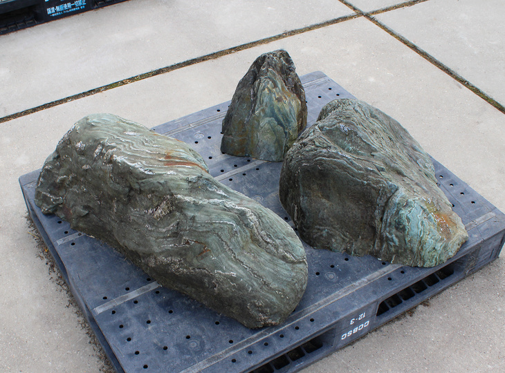 Shikoku Stone Sanzonseki Set, Japanese Ornamental Rocks - YO06010638