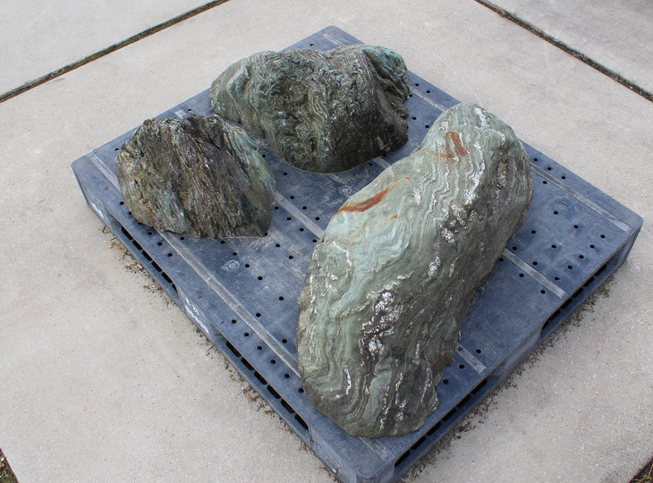 Shikoku Stone Sanzonseki Set, Japanese Ornamental Rocks - YO06010638