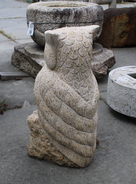 Fukuro, Japanese Stone Owl Statue - YO07010270