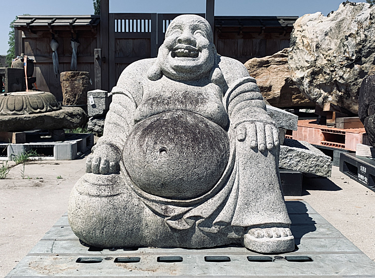Japanese Budai, Stone Hotei Statue - YO07010116