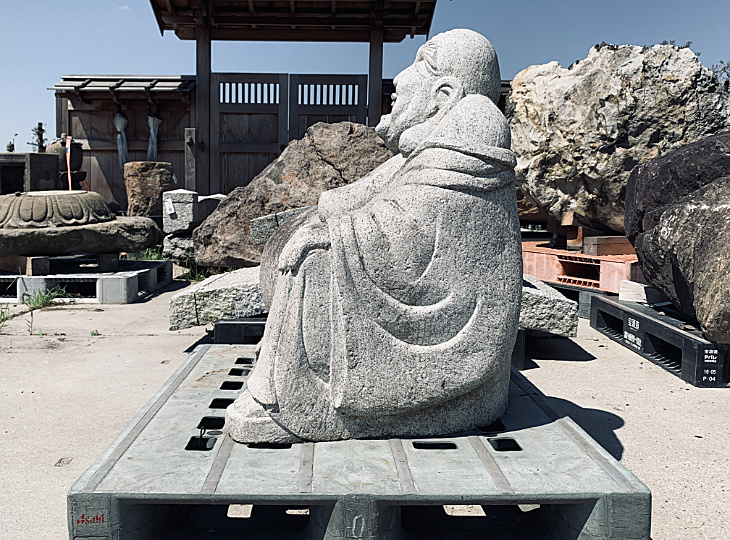 Japanese Budai, Stone Hotei Statue - YO07010116