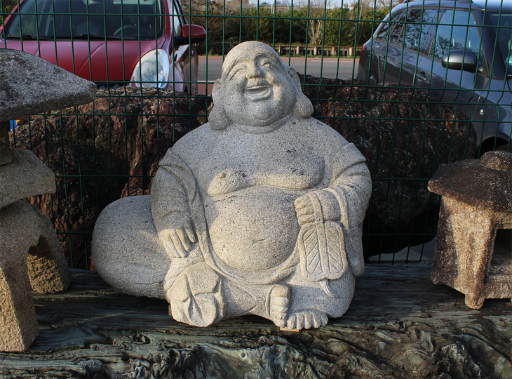 Japanese Budai, Stone Hotei Statue - YO07010266