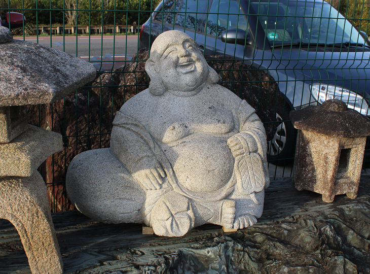 Japanese Budai, Stone Hotei Statue - YO07010266