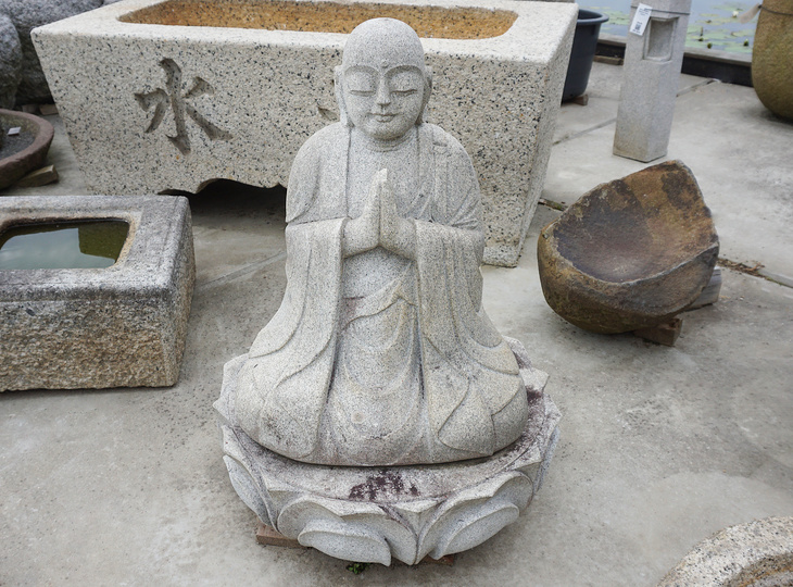 Jizo Ishizo, Japanese Stone Buddhist Statue - YO07010183