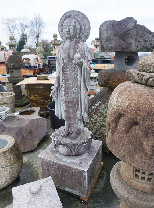 Jizo Ishizo, Japanese Stone Buddhist Statue - YO07010207