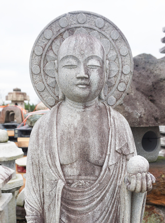 Jizo Ishizo, Japanese Stone Buddhist Statue - YO07010207