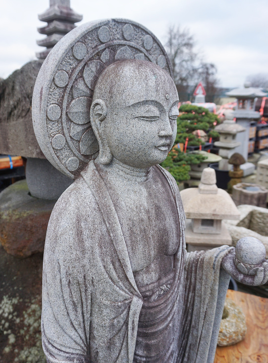 Jizo Ishizo, Japanese Stone Buddhist Statue - YO07010207