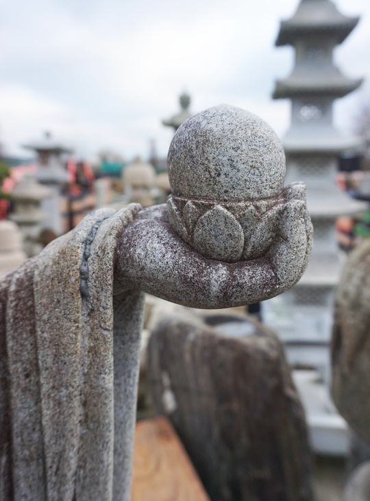 Jizo Ishizo, Japanese Stone Buddhist Statue - YO07010207