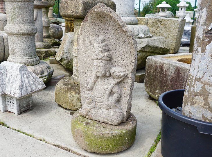 Buy Kannon Carved Stone, Japanese Buddha Statue for sale - YO07010201