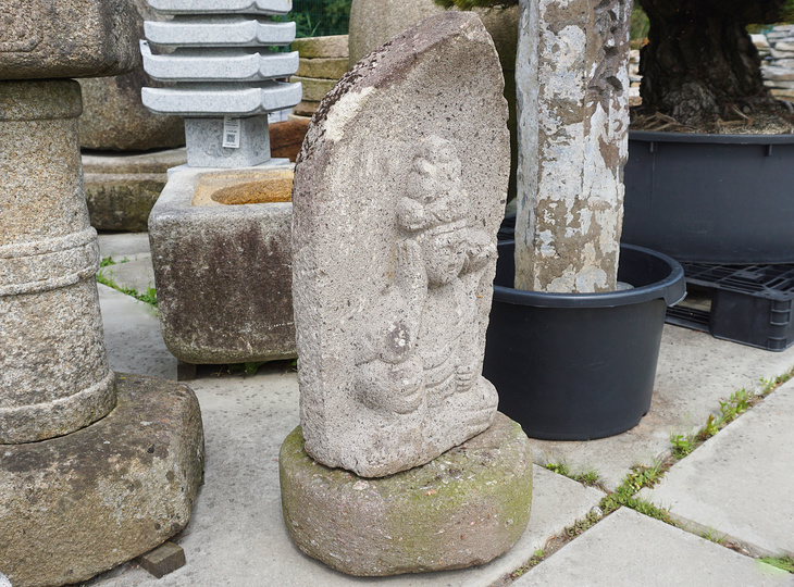 Kannon Carved Stone, Japanese Buddha Statue - YO07010201