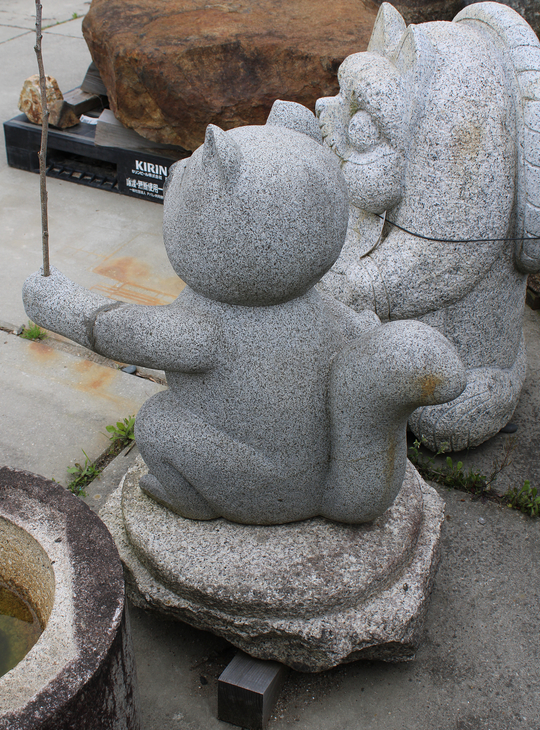 Kitsune, Japanese Stone Fox Statue - YO07010272