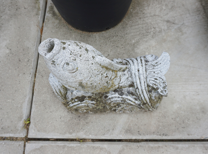 Koi Ishizo, Japanese Stone Koi Statue - YO07010187