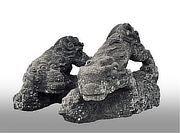 Komainu Pair, Antique Japanese Shishi Lion-Dog Statues - YO07010117