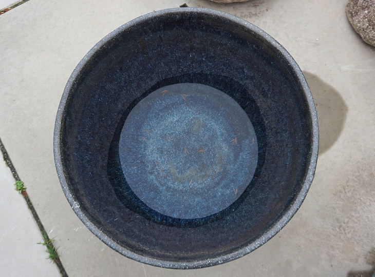 Konpeki Mizubachi, Traditional Japanese Deep Blue Water Pot - YO07010144