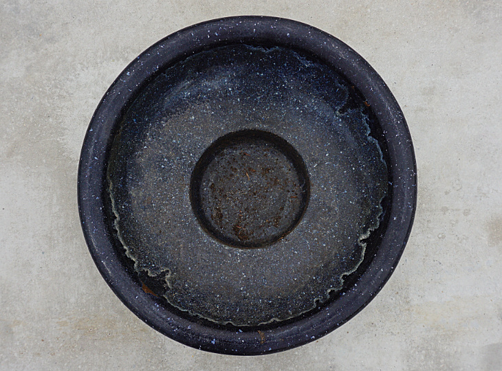 Konpeki Mizubachi, Traditional Japanese Deep Blue Water Pot - YO07010156