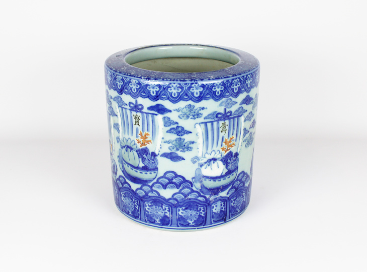 Porcelain Hibachi, Traditional Japanese Fire Bowl - YO07010245