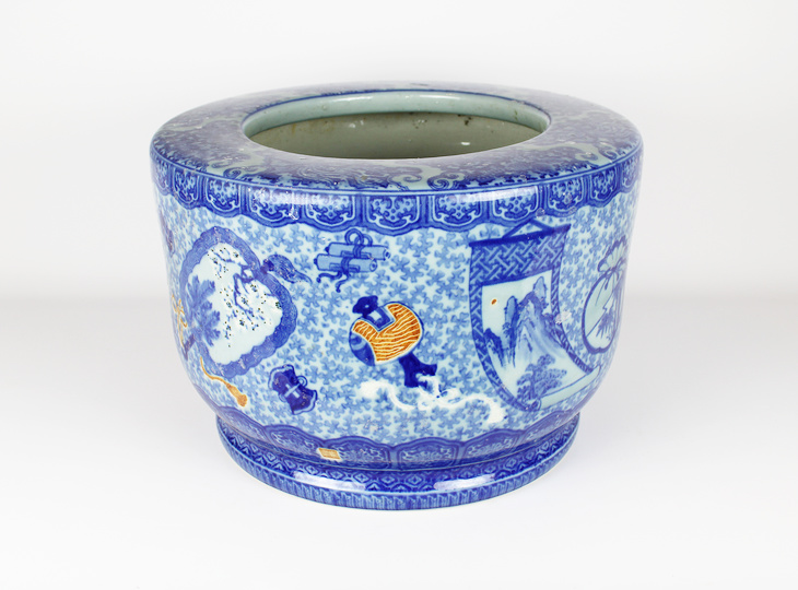 Porcelain Hibachi, Traditional Japanese Fire Bowl - YO07010253