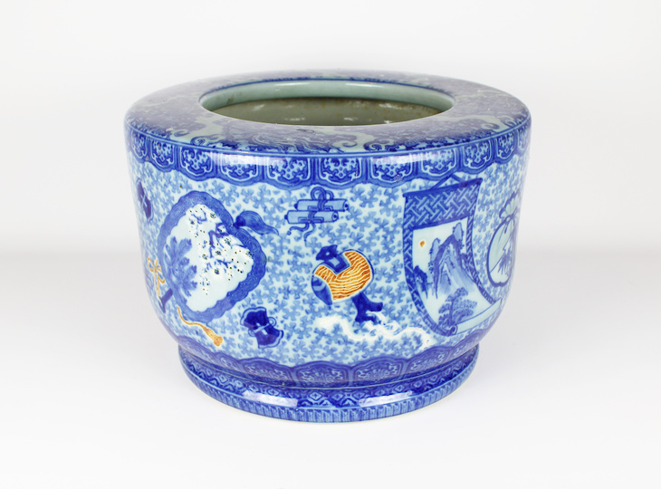 Porcelain Hibachi, Traditional Japanese Fire Bowl - YO07010253