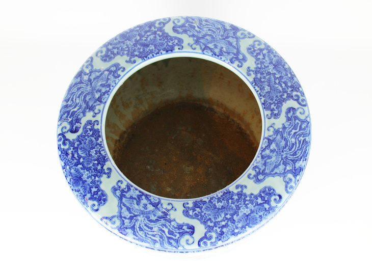 Porcelain Hibachi, Traditional Japanese Fire Bowl - YO07010253