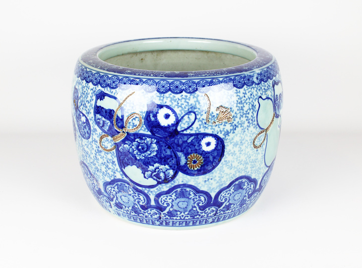 Porcelain Hibachi, Traditional Japanese Fire Bowl - YO07010255