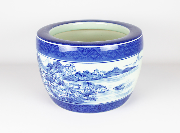 Porcelain Hibachi, Traditional Japanese Fire Bowl - YO07010256