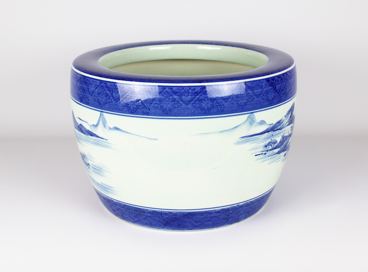 Porcelain Hibachi, Traditional Japanese Fire Bowl - YO07010256