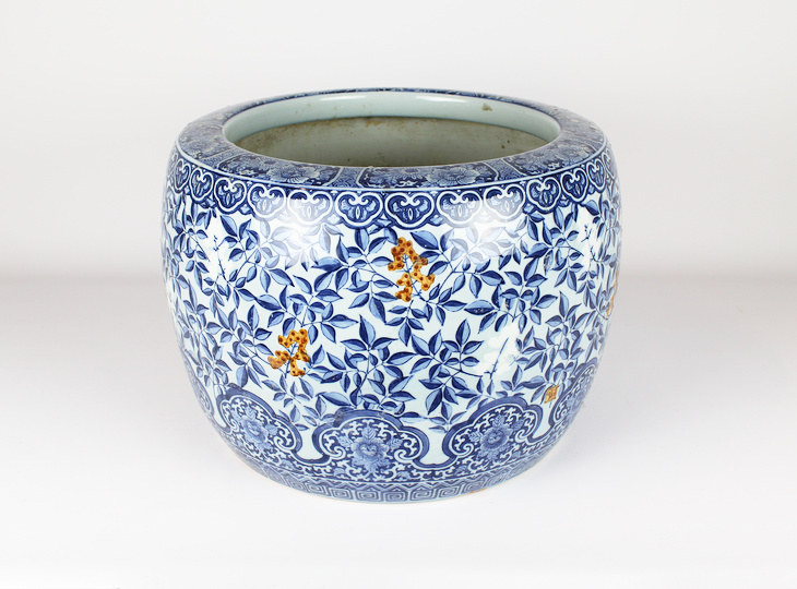 Porcelain Hibachi, Traditional Japanese Fire Bowl - YO07010257