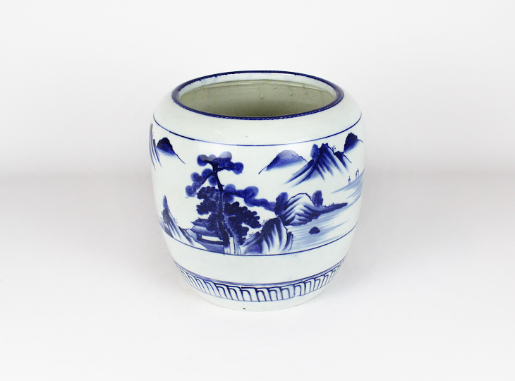 Porcelain Hibachi, Traditional Japanese Fire Bowl - YO07010258