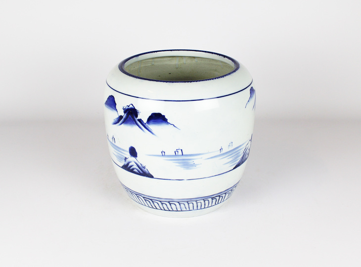 Porcelain Hibachi, Traditional Japanese Fire Bowl - YO07010258