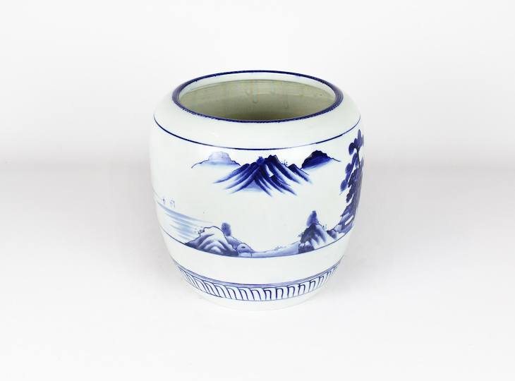 Porcelain Hibachi, Traditional Japanese Fire Bowl - YO07010258