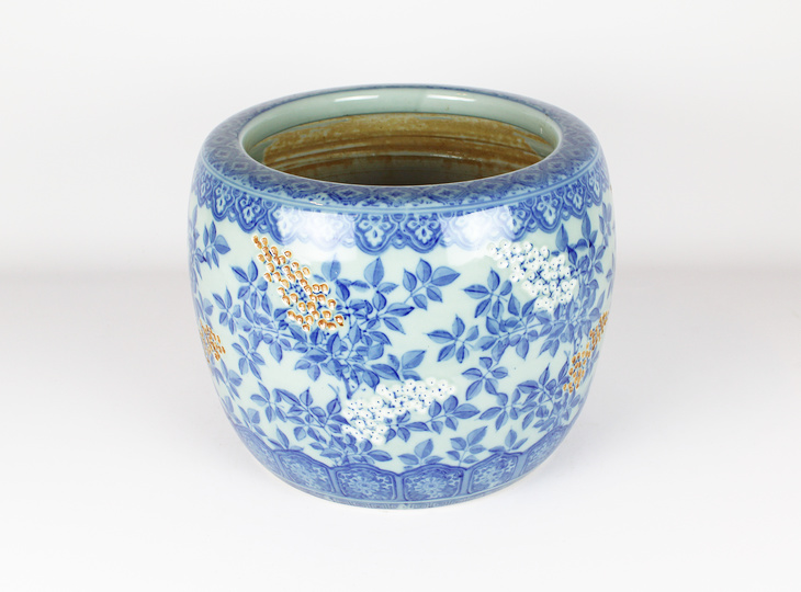 Porcelain Hibachi, Traditional Japanese Fire Bowl - YO07010263