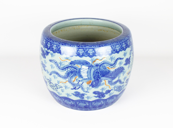 Porcelain Hibachi, Traditional Japanese Fire Bowl - YO07010264